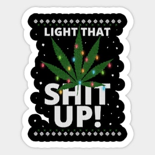 Weed Christmas Sticker